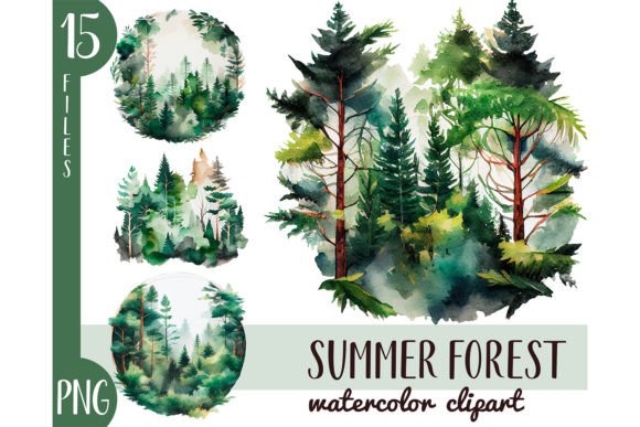 Download Watercolor Forest Clipart - Wood PNG - Forest clipart Collection