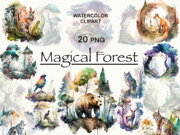 Download Enchanted Forest Clipart Woodland Animal - Forest clipart Collection