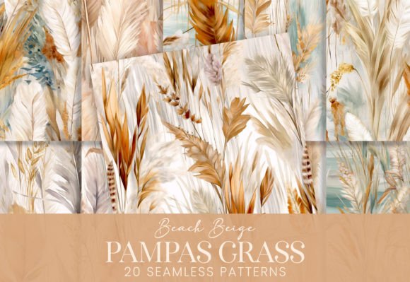 Download Pampas Grass Watercolor Beach Botanicals - Botanical Collection