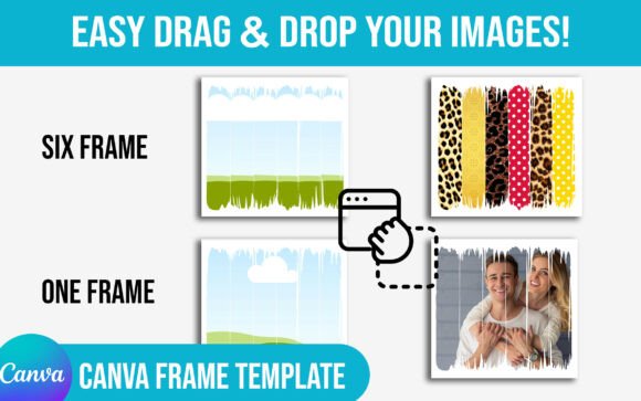 Download Brushstrokes Canva Frame Template - Template Collection