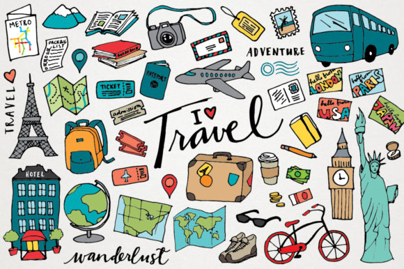 Download Travel Clipart Hand Drawn Illustrations - Hand drawn illustrations Collection