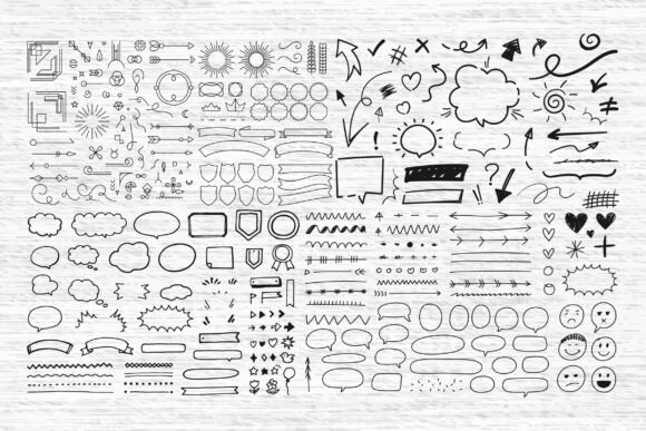 Download Hand Drawn Doodle Elements Collection - Doodle Collection