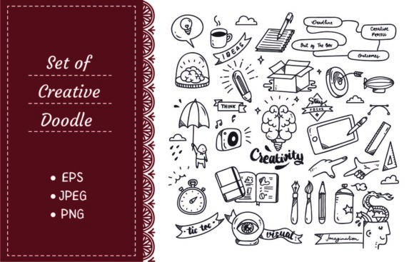 Download Set of Creativity Doodle - Doodle Collection